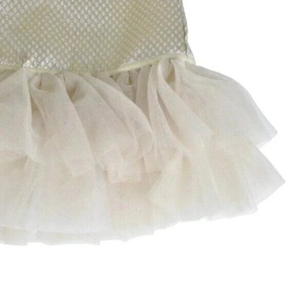 Catherine Malandrino Gold Formal Holiday Dress Tulle Metallic Baby Girl Size 18M - Picture 3 of 8